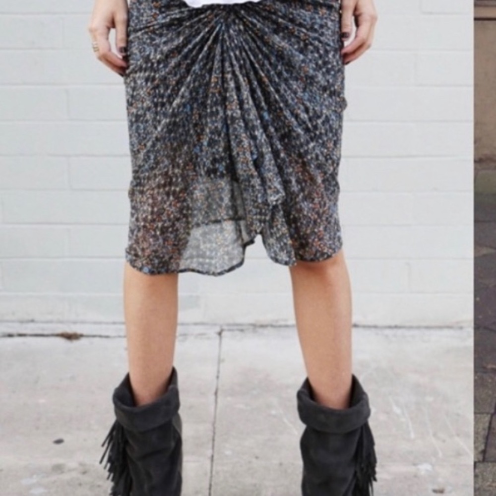 Isabel Marant x H&M ruched multicolor skirt SZ 34 / 4